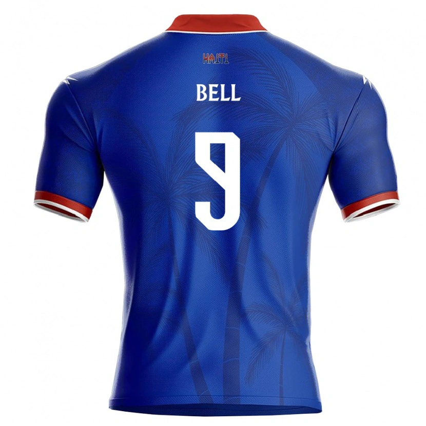 Danxen Barn Haiti Karl Bell #9 Blå Röd Vit Hemmatröja Matchtröjor 26-28 Tröjor T-Tröja