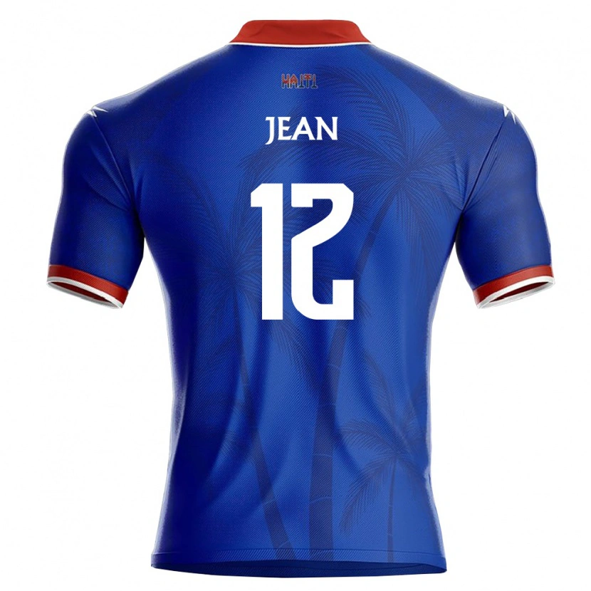 Danxen Barn Haiti Guivenson Jean #12 Blå Röd Vit Hemmatröja Matchtröjor 26-28 Tröjor T-Tröja