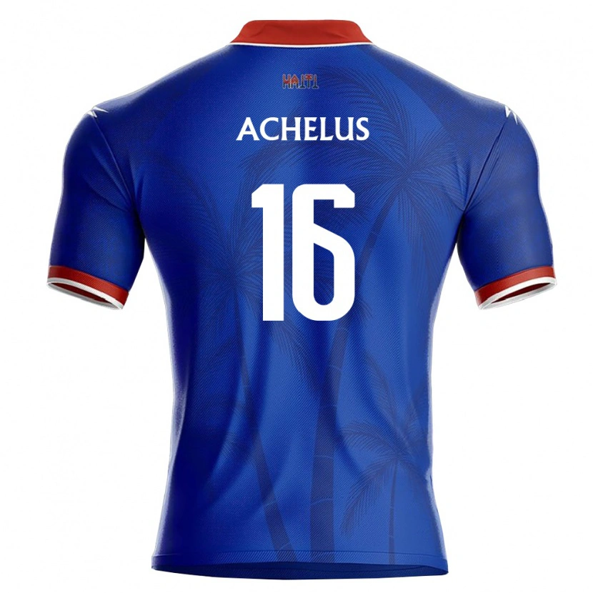 Danxen Barn Haiti Shelove Achelus #16 Blå Röd Vit Hemmatröja Matchtröjor 26-28 Tröjor T-Tröja
