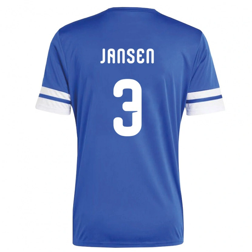 Danxen Barn Curaçao Mart Jansen #3 Marin Vit Hemmatröja Matchtröjor 26-28 Tröjor T-Tröja