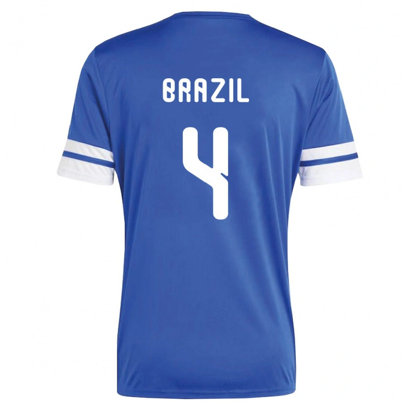 Danxen Barn Curaçao Keano Brazil #4 Marin Vit Hemmatröja Matchtröjor 26-28 Tröjor T-Tröja