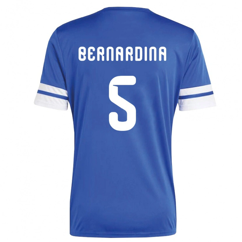 Danxen Barn Curaçao Jillian Bernardina #5 Marin Vit Hemmatröja Matchtröjor 26-28 Tröjor T-Tröja