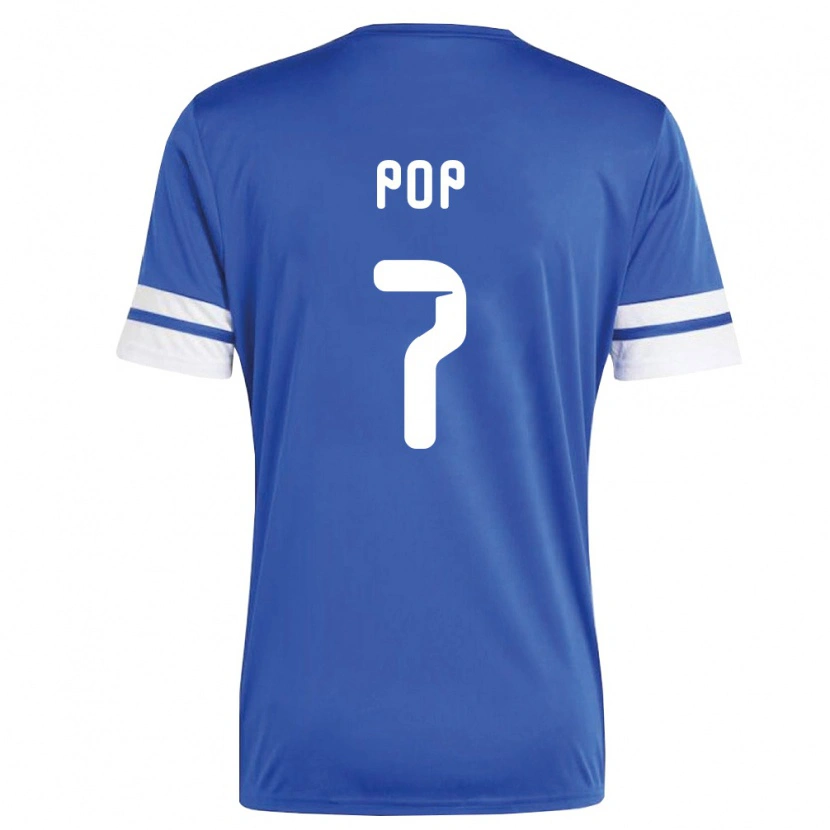 Danxen Barn Curaçao Cristian Pop #7 Marin Vit Hemmatröja Matchtröjor 26-28 Tröjor T-Tröja