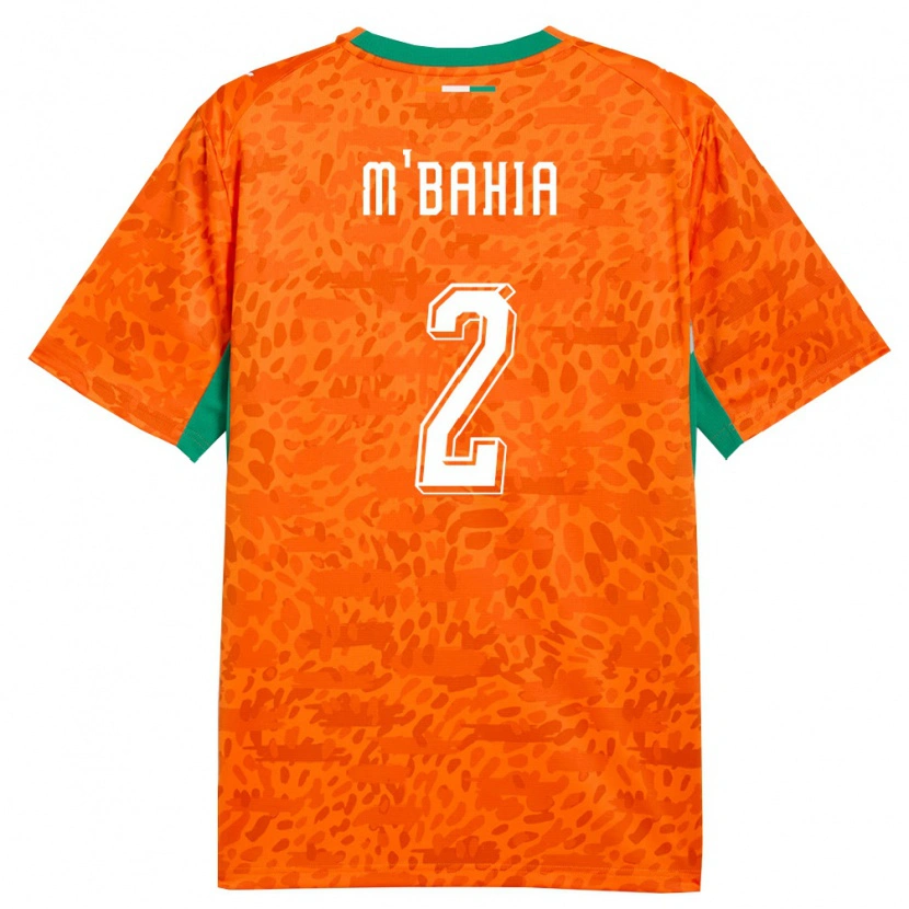 Danxen Barn Elfenbenskusten Ivan M'bahia #2 Orange Grön Vit Hemmatröja Matchtröjor 26-28 Tröjor T-Tröja