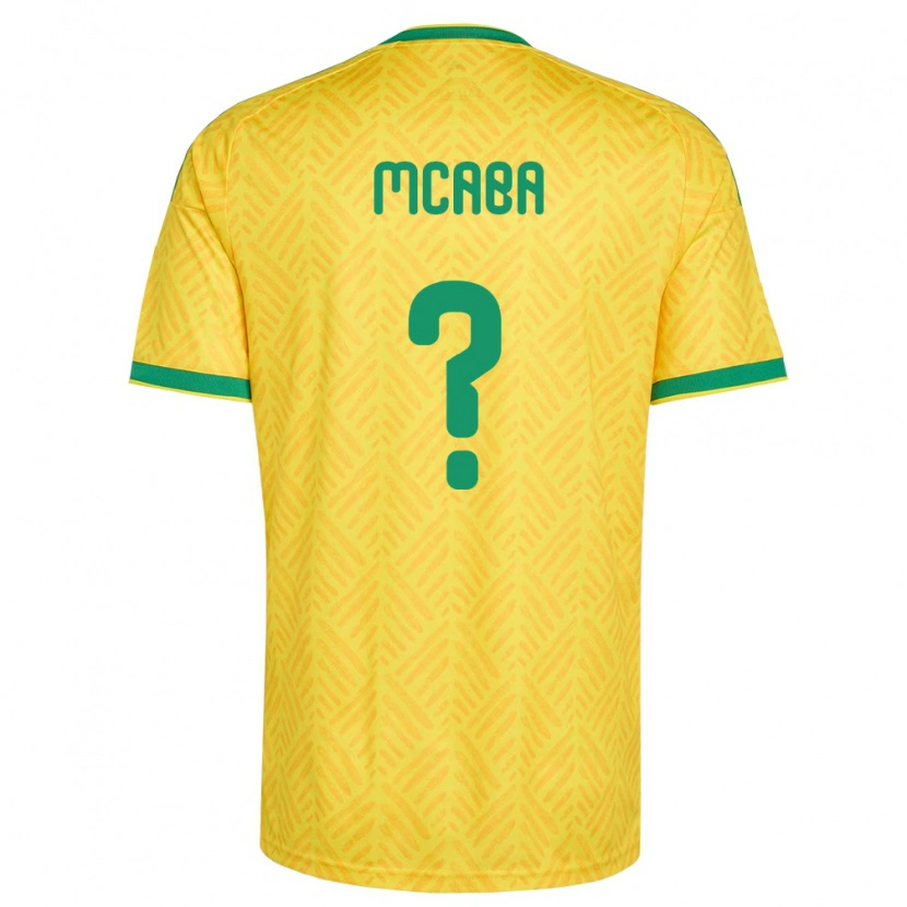 Danxen Barn Sydafrika Athenkosi Mcaba #0 Gul Grön Hemmatröja Matchtröjor 26-28 Tröjor T-Tröja