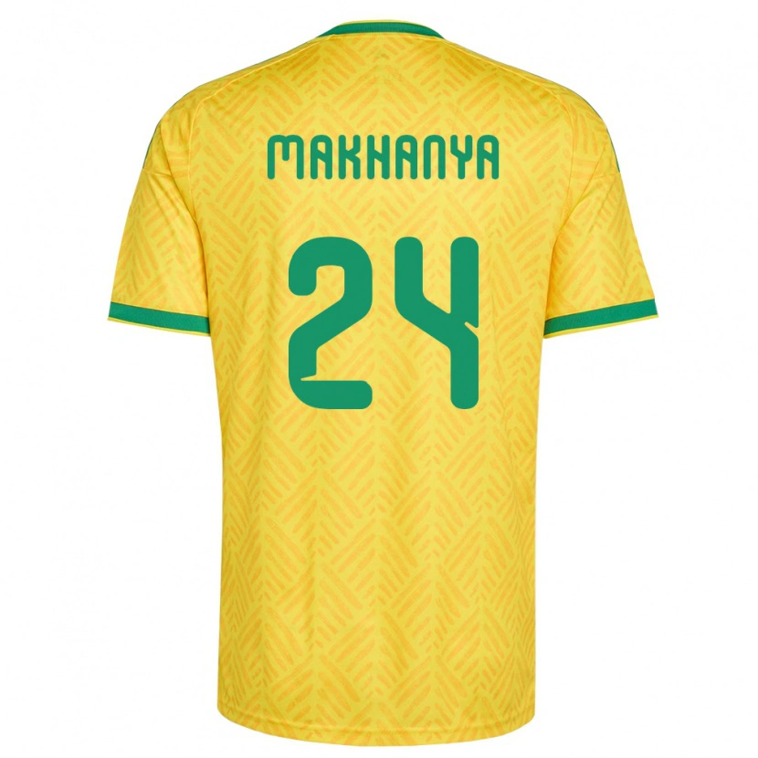 Danxen Barn Sydafrika Olwethu Makhanya #24 Gul Grön Hemmatröja Matchtröjor 26-28 Tröjor T-Tröja
