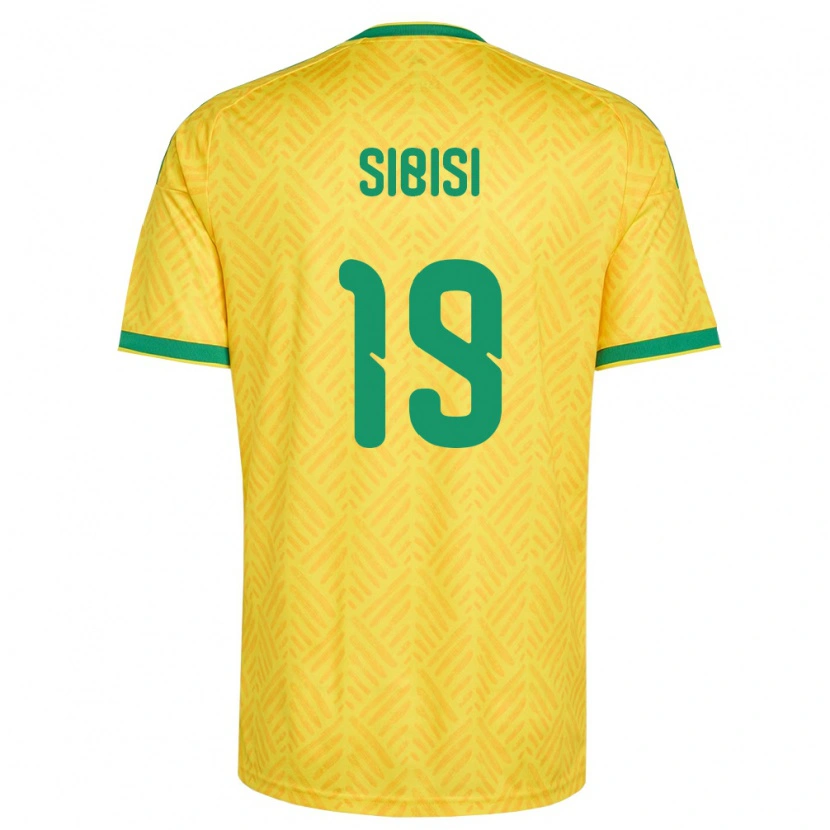 Danxen Barn Sydafrika Nkosinathi Sibisi #19 Gul Grön Hemmatröja Matchtröjor 26-28 Tröjor T-Tröja