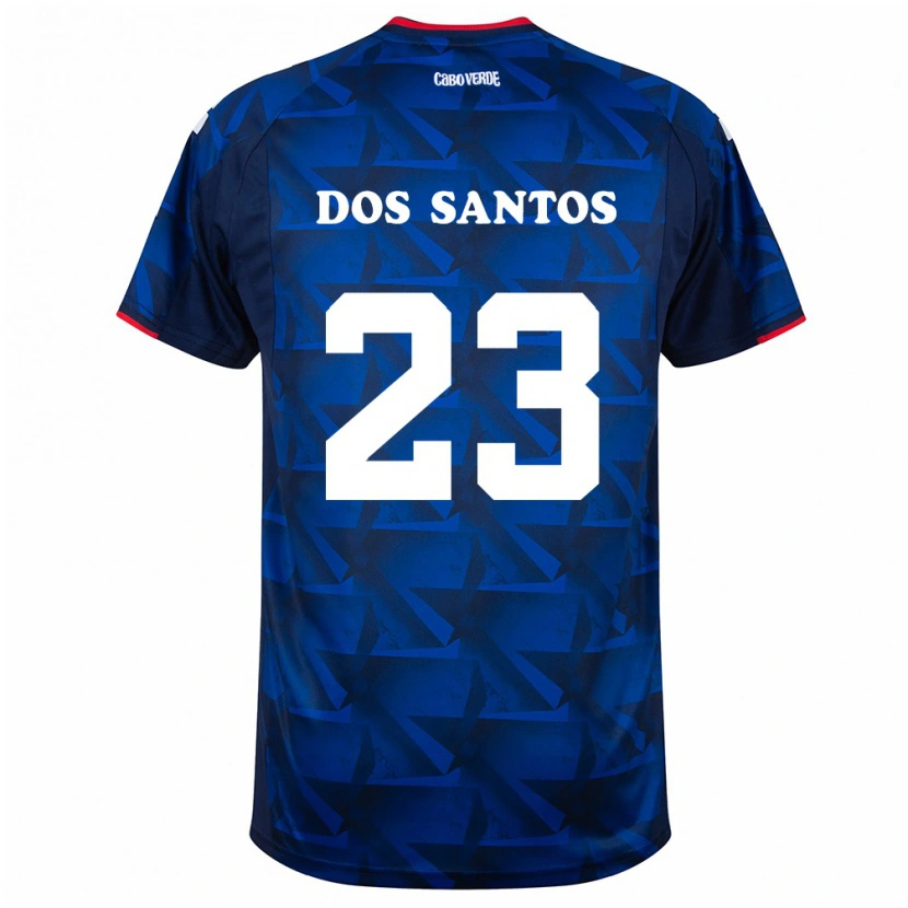 Danxen Barn Kap Verde Cj Dos Santos #23 Kunglig Blå Röd Hemmatröja Matchtröjor 26-28 Tröjor T-Tröja