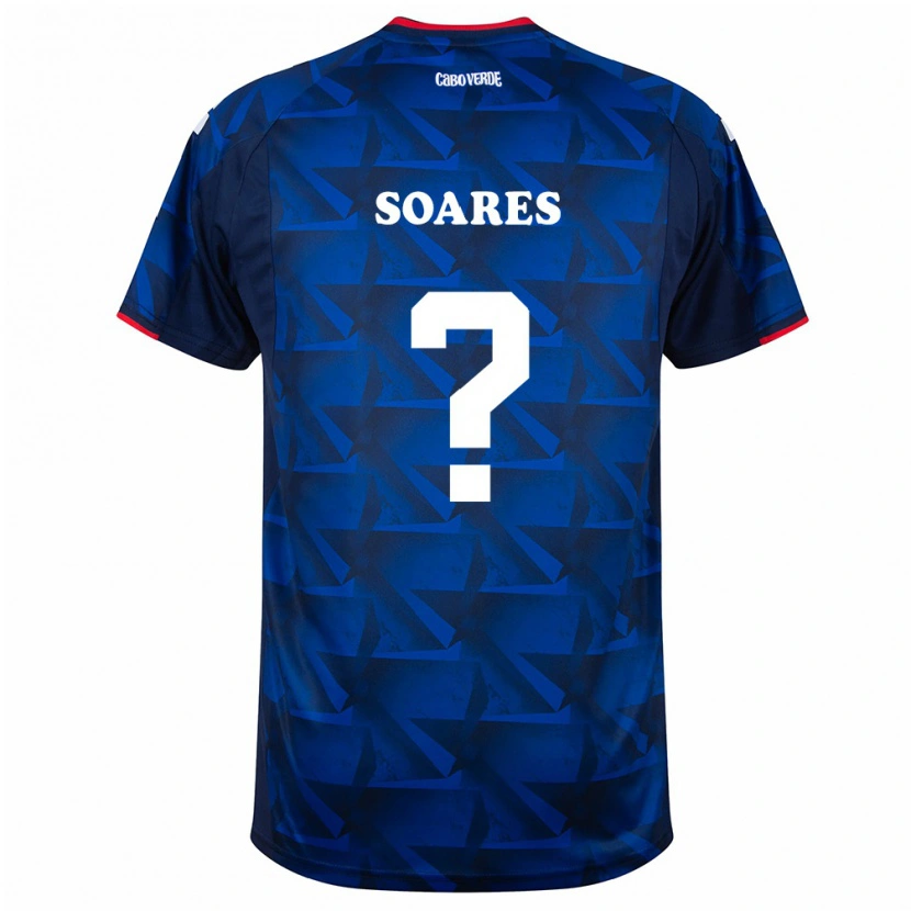 Danxen Barn Kap Verde Jorginho Soares #0 Kunglig Blå Röd Hemmatröja Matchtröjor 26-28 Tröjor T-Tröja