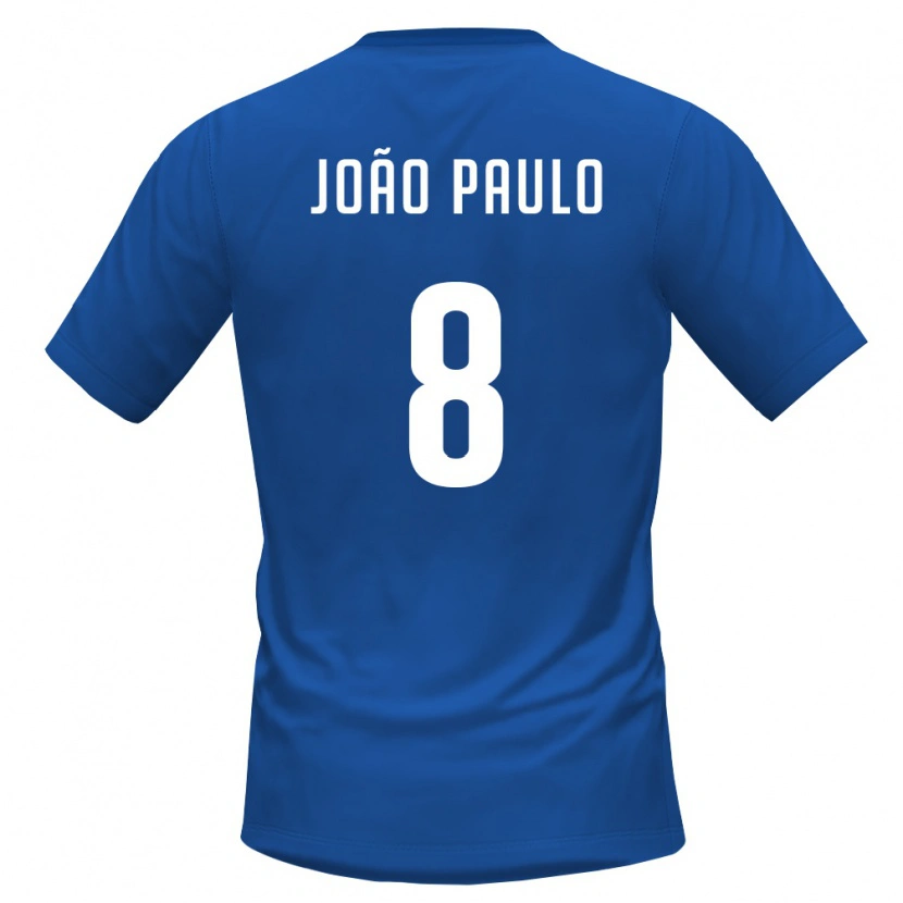 Danxen Barn Kap Verde João Paulo #8 Kunglig Blå Röd Hemmatröja Matchtröjor 26-28 Tröjor T-Tröja
