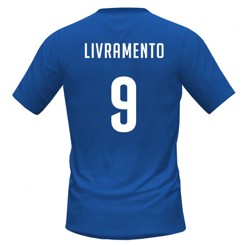 Danxen Barn Kap Verde Dailon Livramento #9 Kunglig Blå Röd Hemmatröja Matchtröjor 26-28 Tröjor T-Tröja