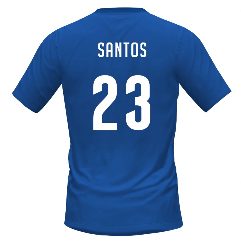 Danxen Barn Kap Verde Ricardo Santos #23 Kunglig Blå Röd Hemmatröja Matchtröjor 26-28 Tröjor T-Tröja