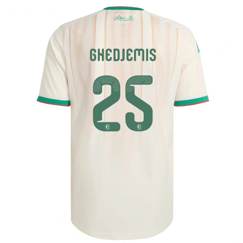 Danxen Barn Algeriet Farès Ghedjemis #25 Off-White Grön Röd Hemmatröja Matchtröjor 26-28 Tröjor T-Tröja