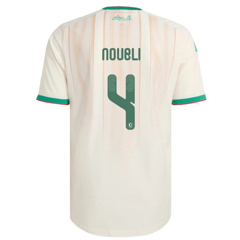Danxen Barn Algeriet Mahmoud Noubli #4 Off-White Grön Röd Hemmatröja Matchtröjor 26-28 Tröjor T-Tröja