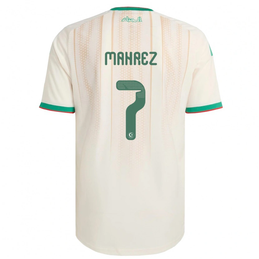 Danxen Barn Algeriet Riyad Mahrez #7 Off-White Grön Röd Hemmatröja Matchtröjor 26-28 Tröjor T-Tröja