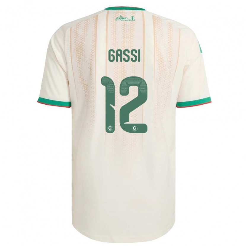 Danxen Barn Algeriet Yakoub Gassi #12 Off-White Grön Röd Hemmatröja Matchtröjor 26-28 Tröjor T-Tröja