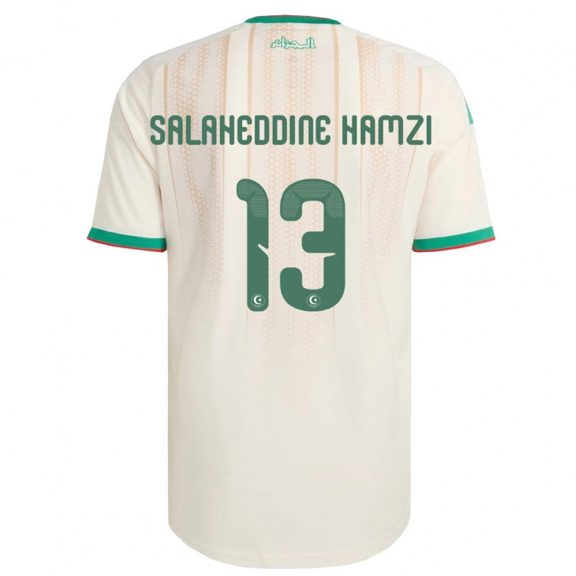 Danxen Barn Algeriet Anes Salaheddine Hamzi #13 Off-White Grön Röd Hemmatröja Matchtröjor 26-28 Tröjor T-Tröja