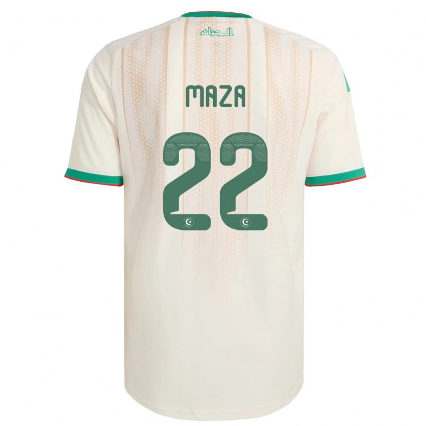 Danxen Barn Algeriet Ibrahim Maza #22 Off-White Grön Röd Hemmatröja Matchtröjor 26-28 Tröjor T-Tröja
