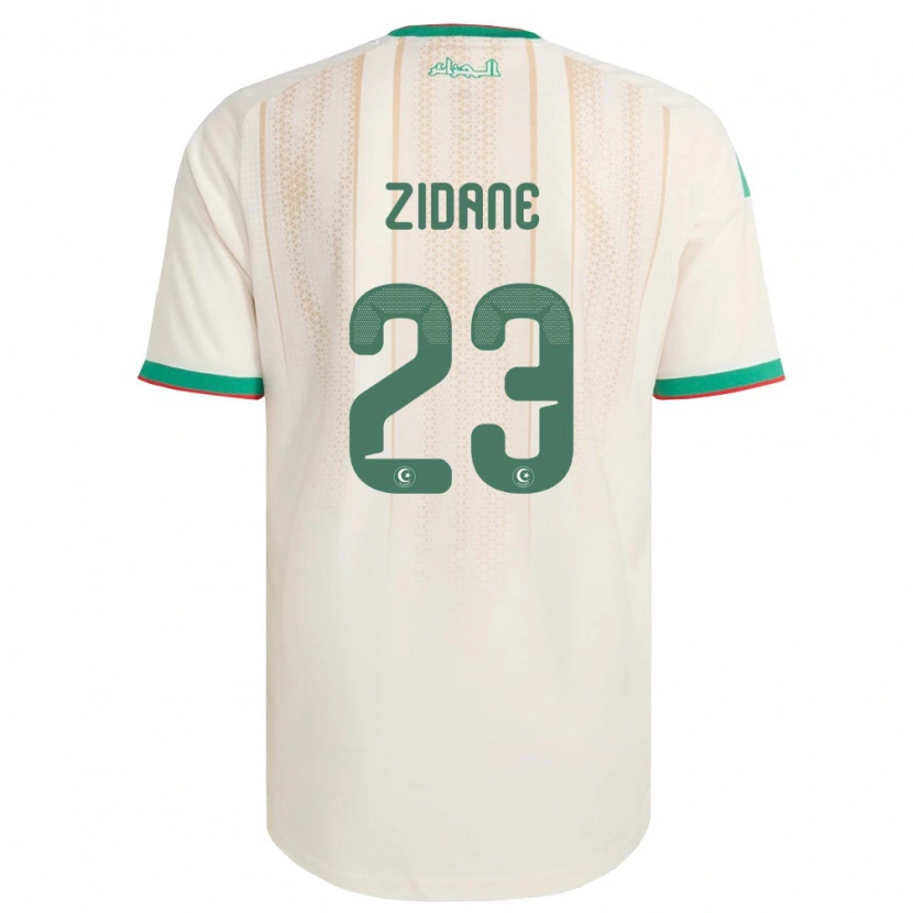 Danxen Barn Algeriet Luca Zidane #23 Off-White Grön Röd Hemmatröja Matchtröjor 26-28 Tröjor T-Tröja