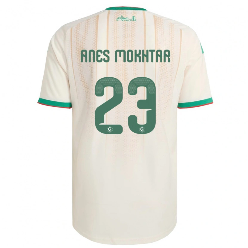 Danxen Barn Algeriet Mohamed Anes Mokhtar #23 Off-White Grön Röd Hemmatröja Matchtröjor 26-28 Tröjor T-Tröja