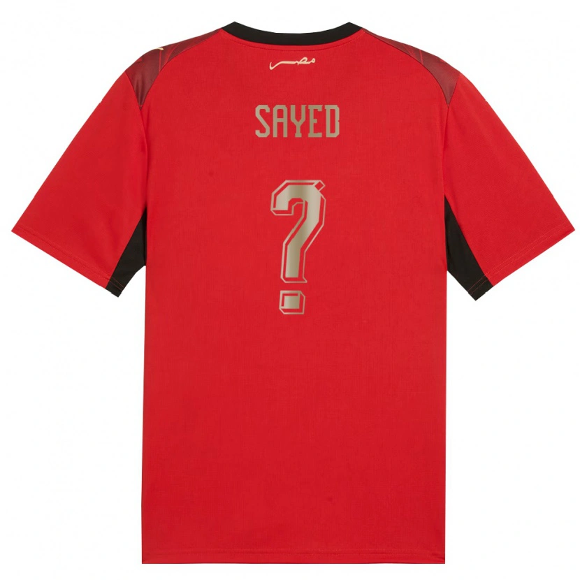 Danxen Barn Egypten Ahmed Sayed #0 Röd Svart Guld Hemmatröja Matchtröjor 26-28 Tröjor T-Tröja