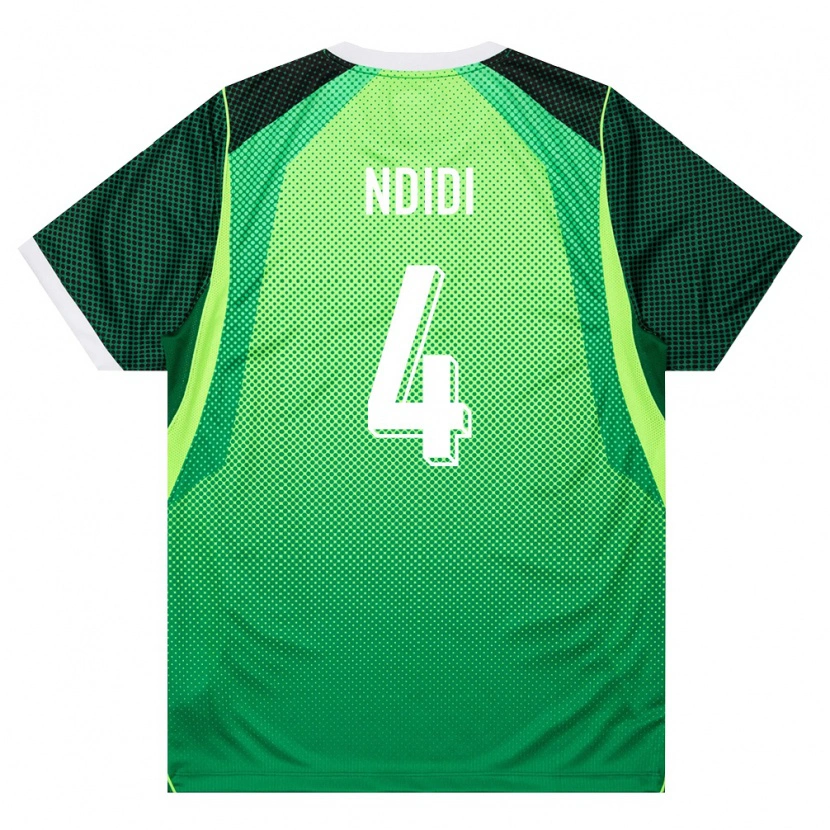 Danxen Barn Nigeria Wilfred Ndidi #4 Grön Vit Hemmatröja Matchtröjor 26-28 Tröjor T-Tröja