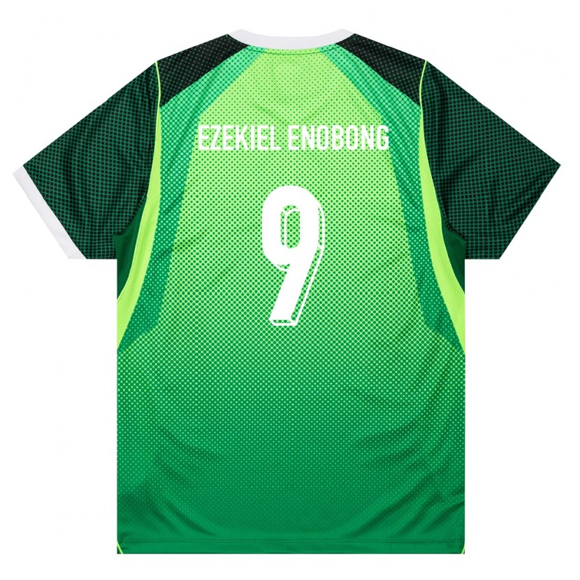 Danxen Barn Nigeria Edidiong Ezekiel Enobong #9 Grön Vit Hemmatröja Matchtröjor 26-28 Tröjor T-Tröja