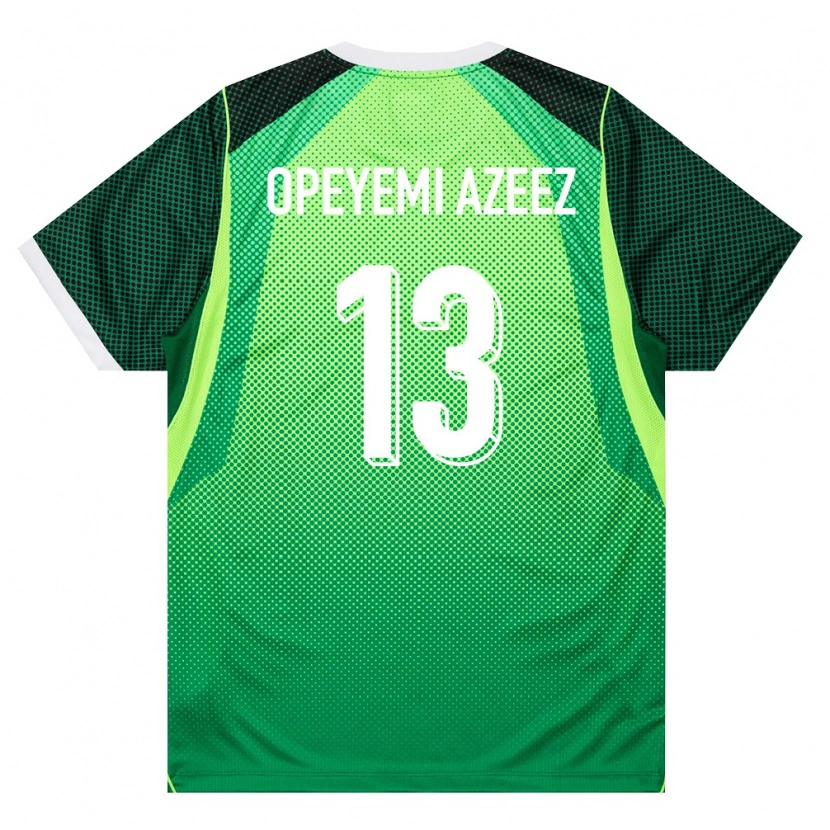 Danxen Barn Nigeria Jubril Opeyemi Azeez #13 Grön Vit Hemmatröja Matchtröjor 26-28 Tröjor T-Tröja