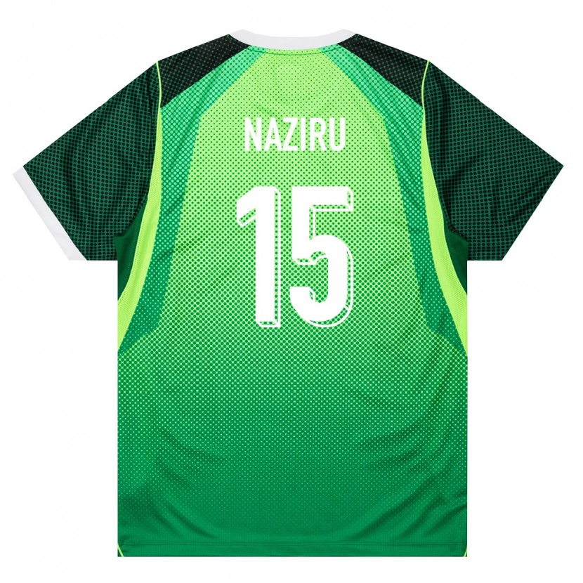 Danxen Barn Nigeria Auwalu Naziru #15 Grön Vit Hemmatröja Matchtröjor 26-28 Tröjor T-Tröja