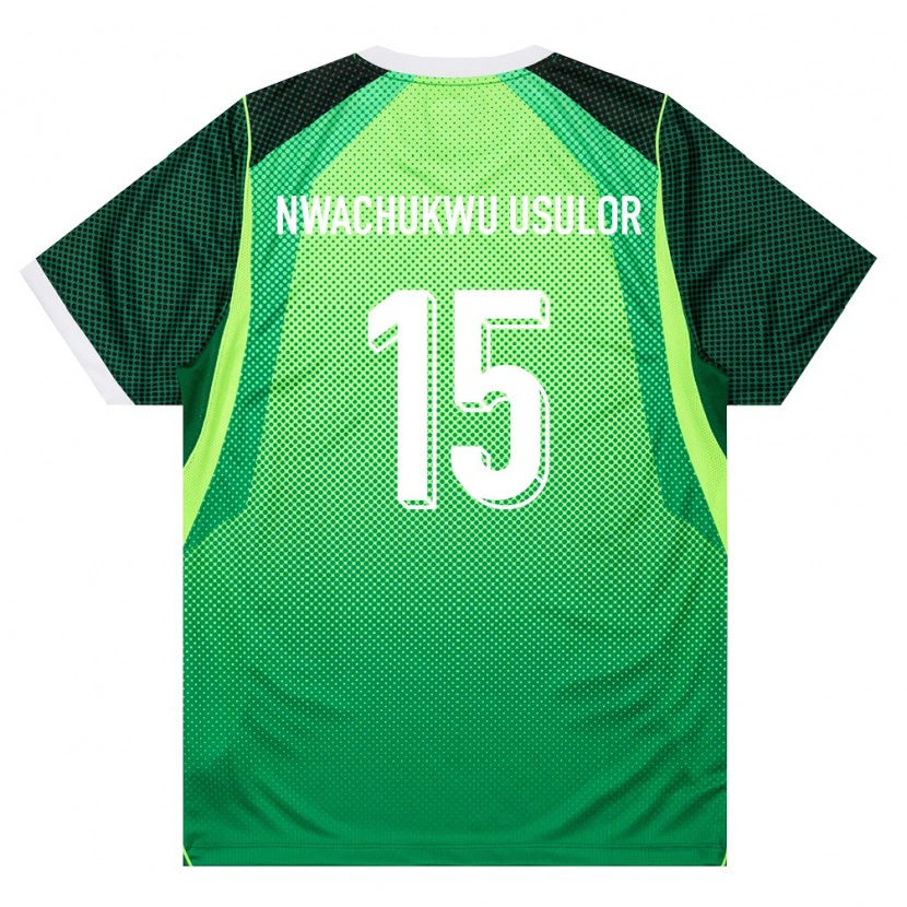 Danxen Barn Nigeria Israel Nwachukwu Usulor #15 Grön Vit Hemmatröja Matchtröjor 26-28 Tröjor T-Tröja