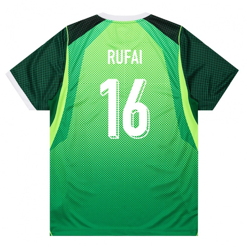 Danxen Barn Nigeria Abubakar Rufai #16 Grön Vit Hemmatröja Matchtröjor 26-28 Tröjor T-Tröja