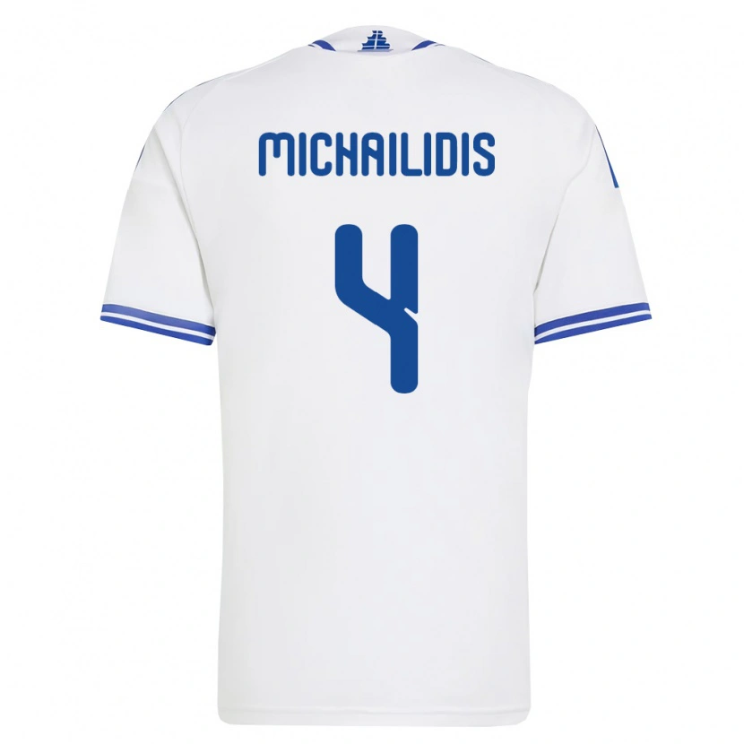 Danxen Barn Grekland Giannis Michailidis #4 Vit Blå Hemmatröja Matchtröjor 26-28 Tröjor T-Tröja