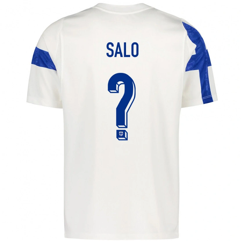 Danxen Barn Finland Aaro Salo #0 Vit Blå Hemmatröja Matchtröjor 26-28 Tröjor T-Tröja