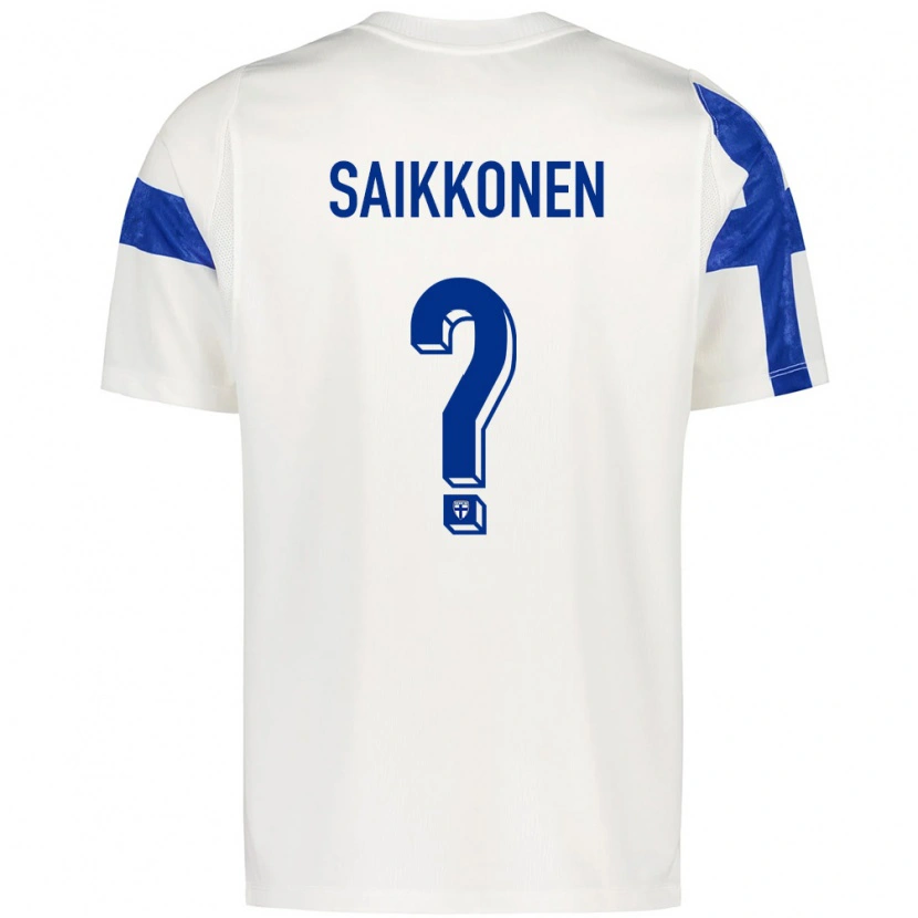 Danxen Barn Finland Otso Saikkonen #0 Vit Blå Hemmatröja Matchtröjor 26-28 Tröjor T-Tröja