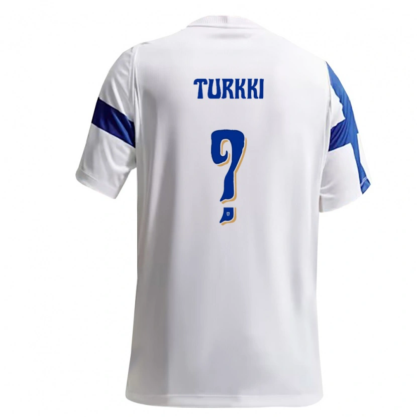 Danxen Barn Finland Eetu Turkki #0 Vit Blå Hemmatröja Matchtröjor 26-28 Tröjor T-Tröja