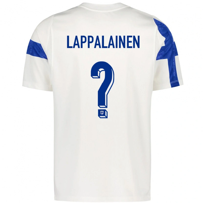 Danxen Barn Finland Elmeri Lappalainen #0 Vit Blå Hemmatröja Matchtröjor 26-28 Tröjor T-Tröja