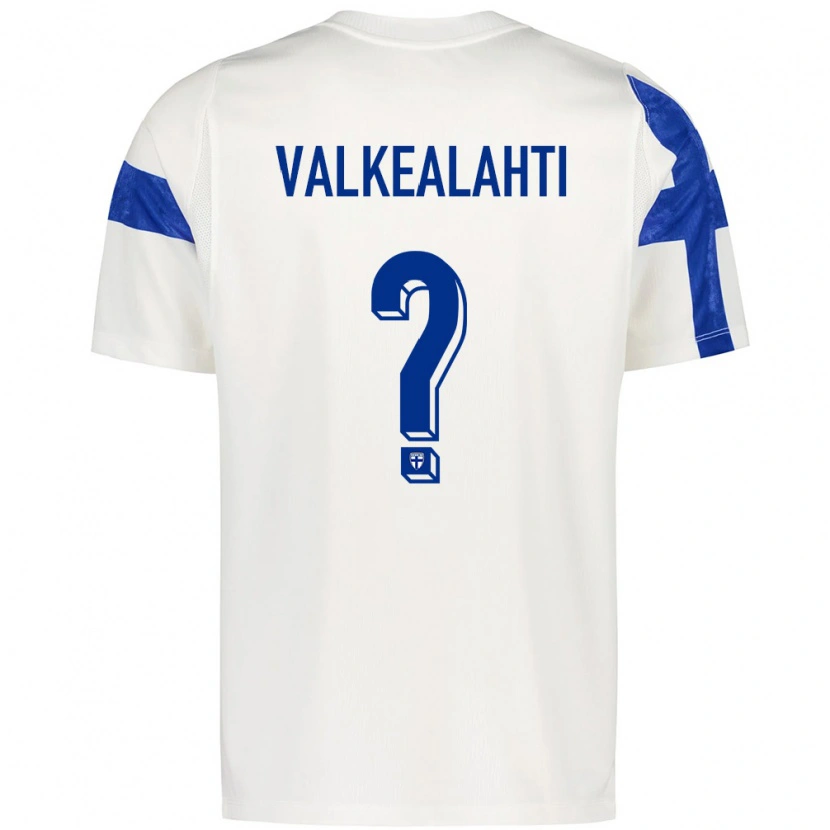 Danxen Barn Finland Viljami Valkealahti #0 Vit Blå Hemmatröja Matchtröjor 26-28 Tröjor T-Tröja