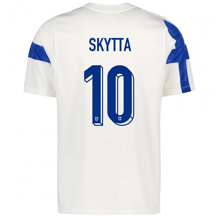 Danxen Barn Finland Naatan Skyttä #10 Vit Blå Hemmatröja Matchtröjor 26-28 Tröjor T-Tröja