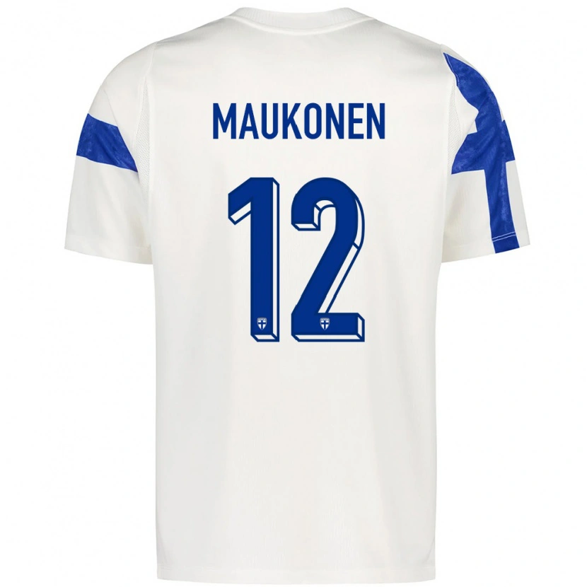 Danxen Barn Finland Osku Maukonen #12 Vit Blå Hemmatröja Matchtröjor 26-28 Tröjor T-Tröja