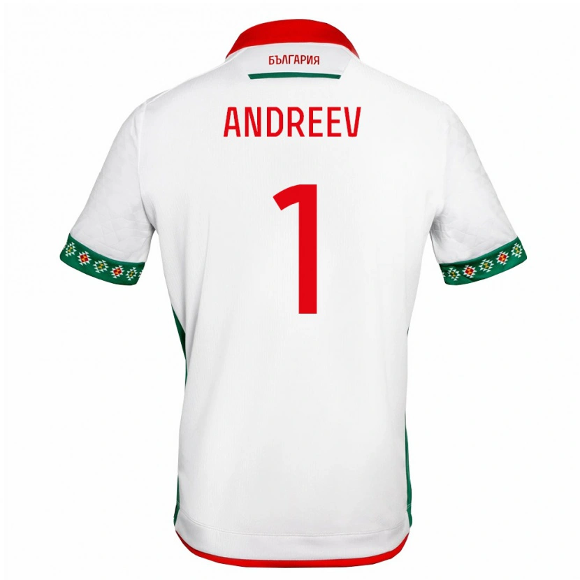 Danxen Barn Bulgarien Plamen Andreev #1 Vit Grön Röd Hemmatröja Matchtröjor 26-28 Tröjor T-Tröja