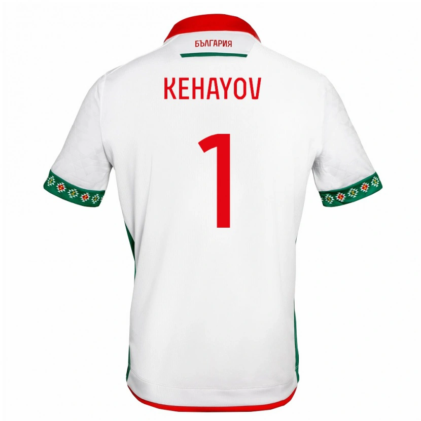 Danxen Barn Bulgarien Atanas Kehayov #1 Vit Grön Röd Hemmatröja Matchtröjor 26-28 Tröjor T-Tröja