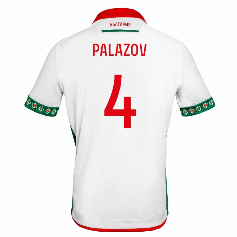 Danxen Barn Bulgarien Radoslav Palazov #4 Vit Grön Röd Hemmatröja Matchtröjor 26-28 Tröjor T-Tröja