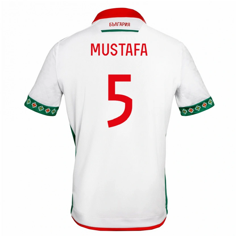 Danxen Barn Bulgarien Timur Mustafa #5 Vit Grön Röd Hemmatröja Matchtröjor 26-28 Tröjor T-Tröja