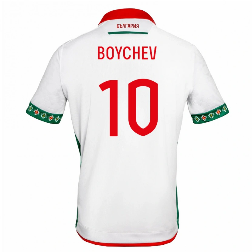 Danxen Barn Bulgarien Marto Boychev #10 Vit Grön Röd Hemmatröja Matchtröjor 26-28 Tröjor T-Tröja