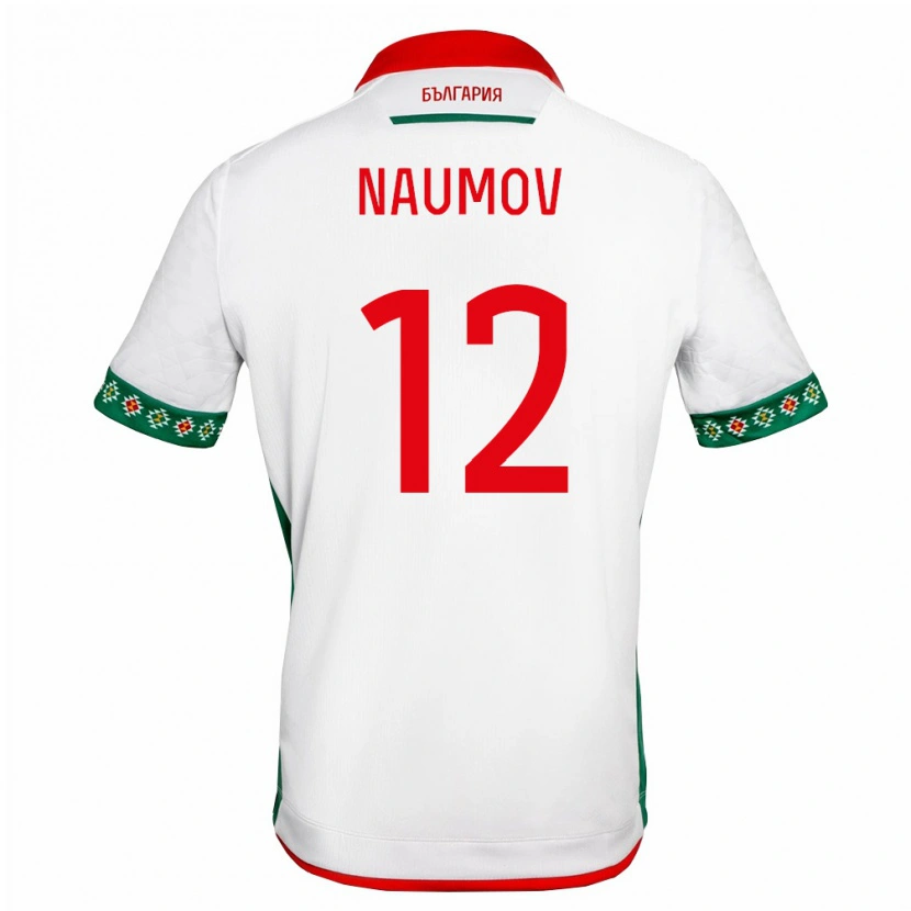 Danxen Barn Bulgarien Daniel Naumov #12 Vit Grön Röd Hemmatröja Matchtröjor 26-28 Tröjor T-Tröja