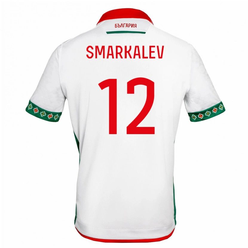 Danxen Barn Bulgarien Stefan Smarkalev #12 Vit Grön Röd Hemmatröja Matchtröjor 26-28 Tröjor T-Tröja