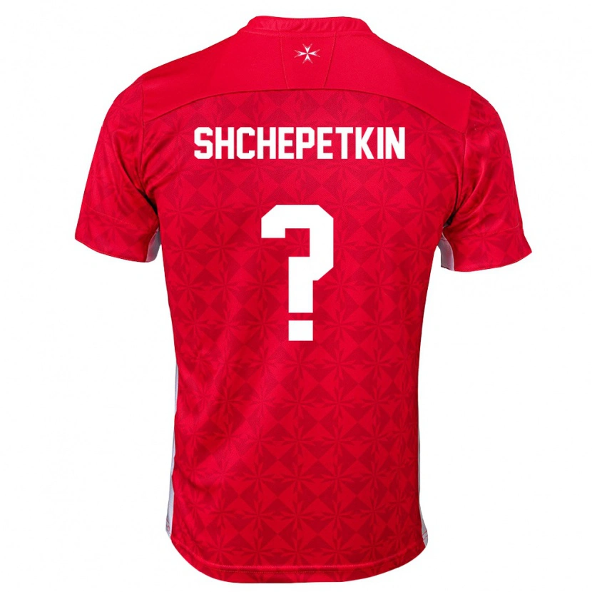 Danxen Barn Malta Nikita Shchepetkin #0 Röd Vit Hemmatröja Matchtröjor 26-28 Tröjor T-Tröja