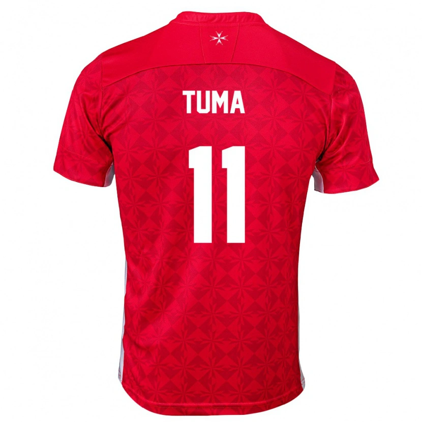 Danxen Barn Malta Basil Tuma #11 Röd Vit Hemmatröja Matchtröjor 26-28 Tröjor T-Tröja