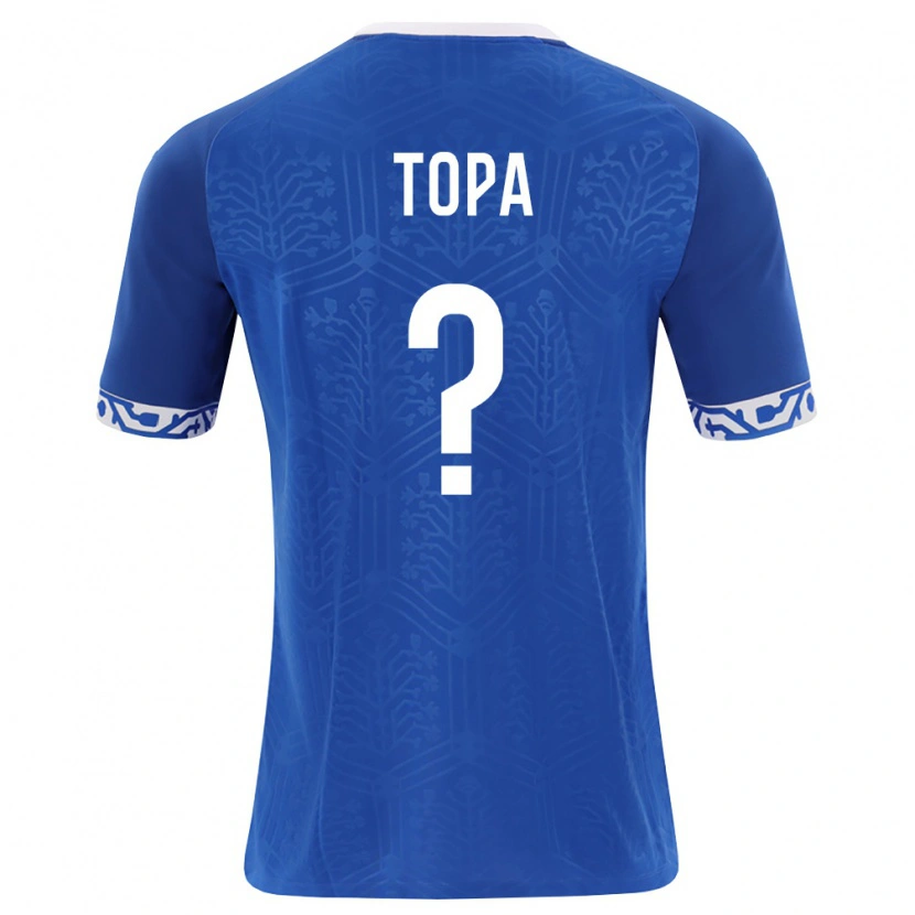 Danxen Barn Moldavien Matei Topa #0 Kunglig Blå Vit Hemmatröja Matchtröjor 26-28 Tröjor T-Tröja