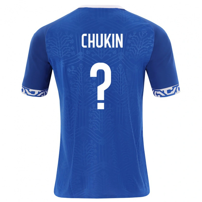 Danxen Barn Moldavien Maksim Chukin #0 Kunglig Blå Vit Hemmatröja Matchtröjor 26-28 Tröjor T-Tröja